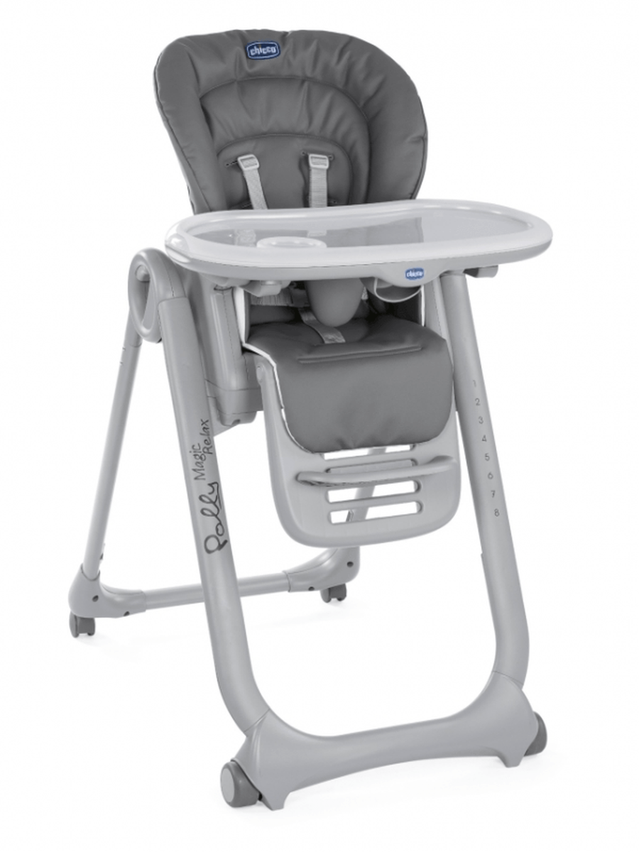 Chicco Polly Magic Highchair – Birth to 3 Years | Adjustable Height, Removable Tray, Toy Bar
